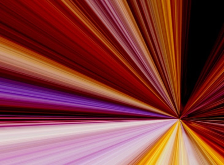 A 3D light vanishing point render.