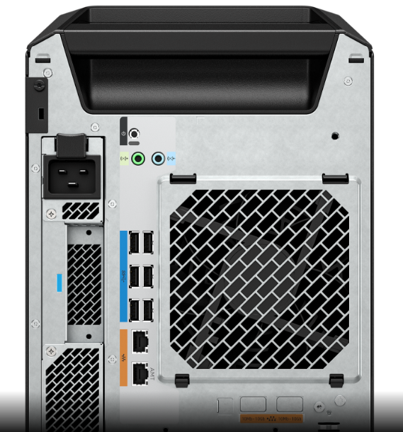 Z8 G5 workstation rear view showing available ports