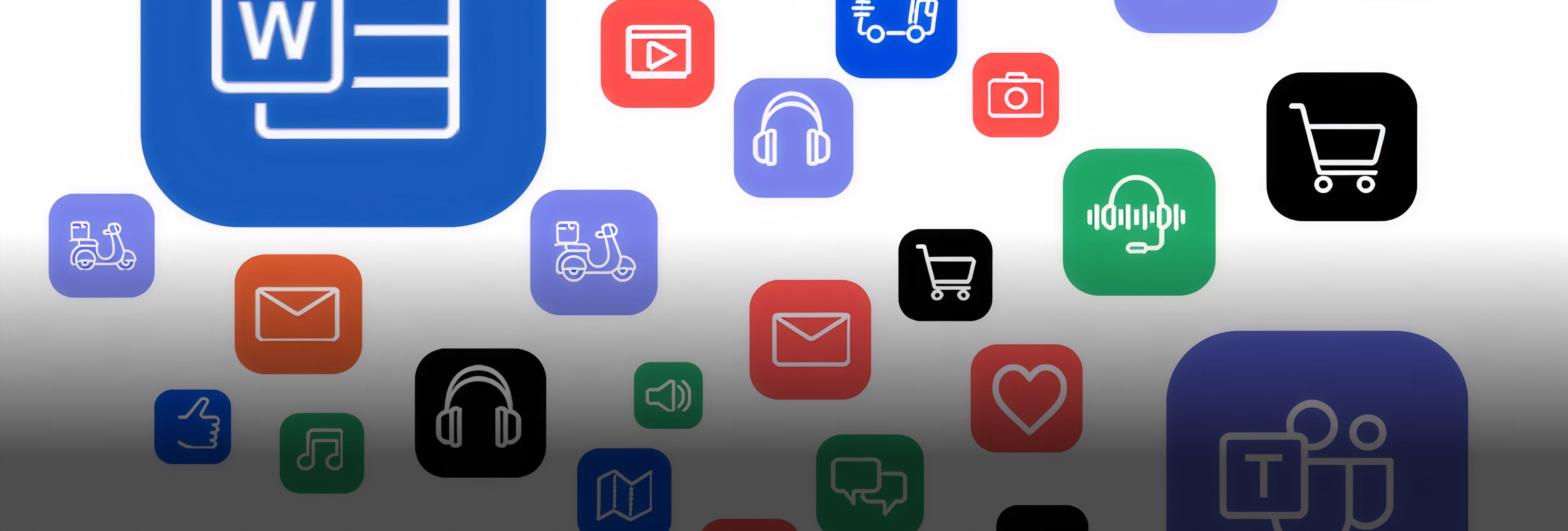 Background with colorful icons