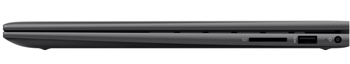 HP ENVY x360 15 (AMD) side view showing available ports