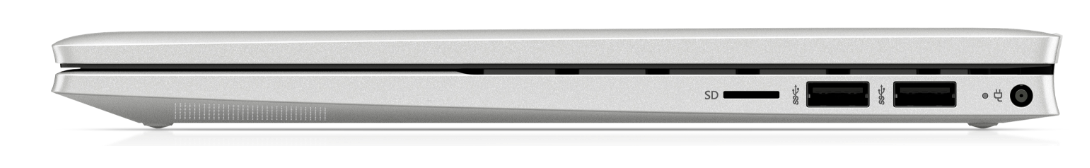Pavilion x360 laptop side view showing available ports