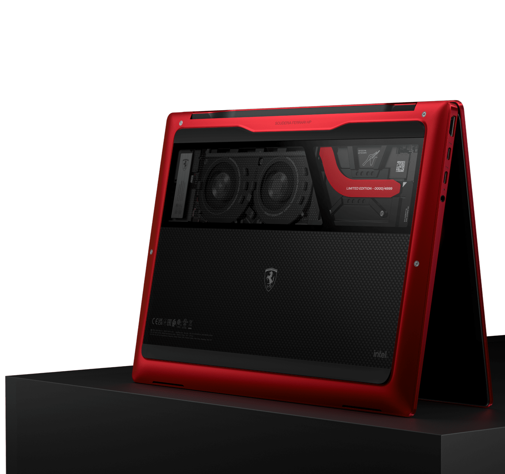 HP限定版Scuderia Ferrariノートパソコン テントモード