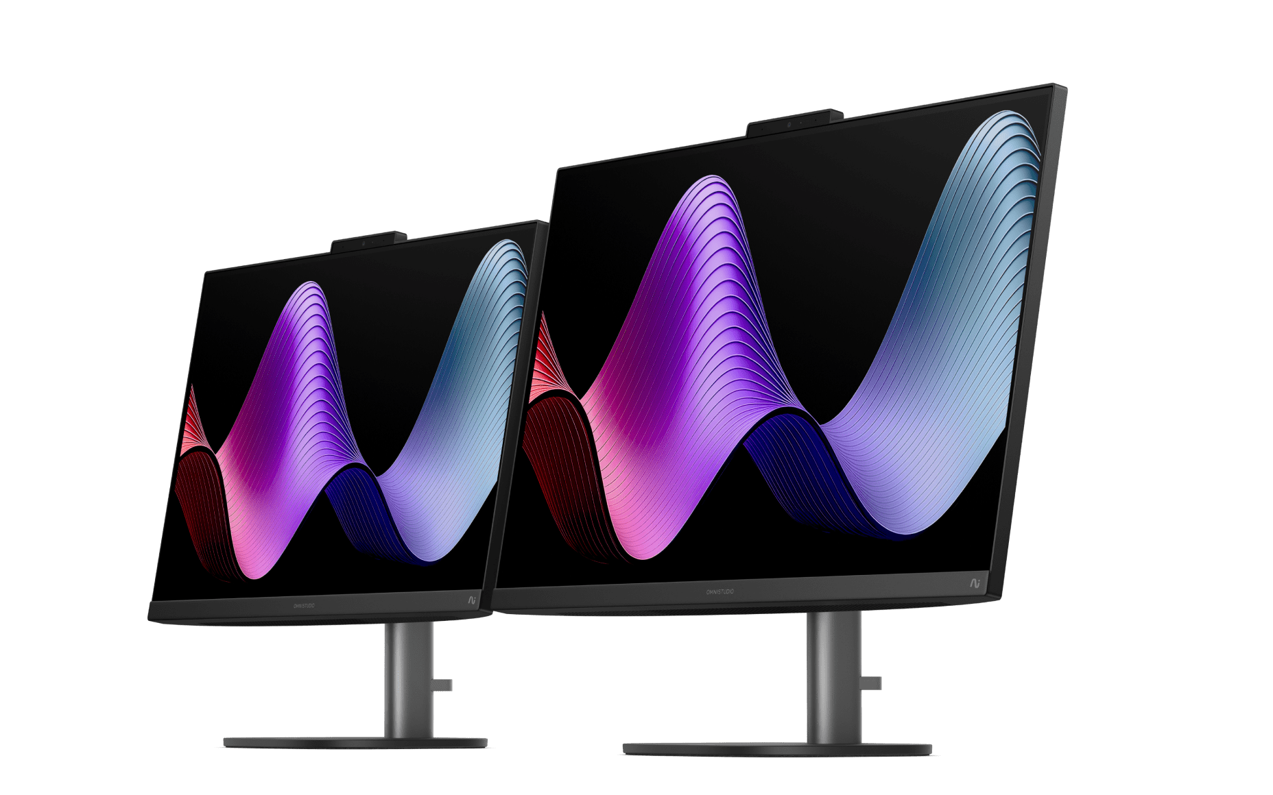 HP OmniStudio All‑in‑One Desktop with a sleek, modern display design that supports seamless productivity and immersive everyday experiences.
