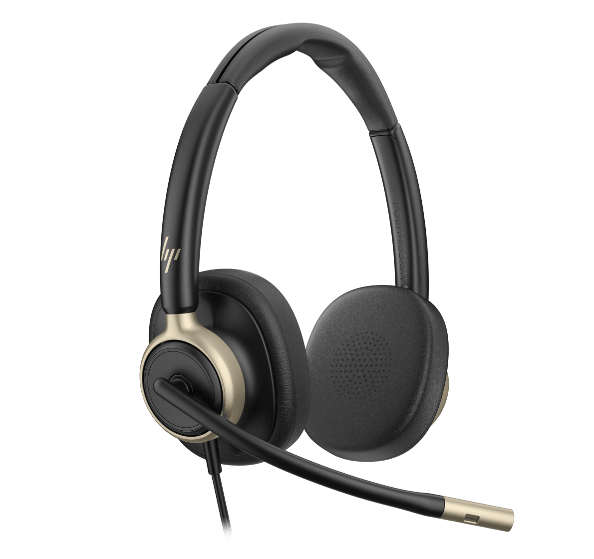 HP Poly Mission 800 USB Series headset.