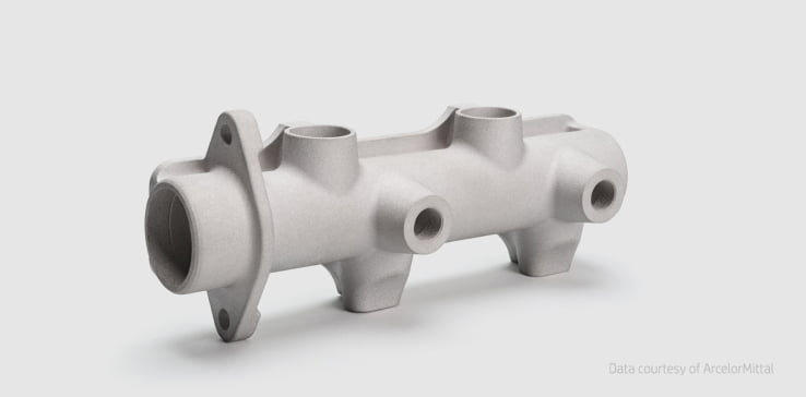 Roller finger follower printed with HP Metal Jet