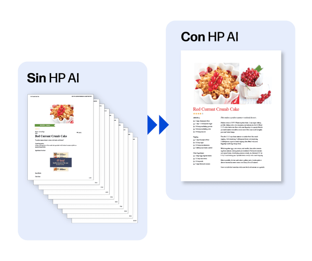 Impresiones formateadas para reducir el desperdicio de papel
