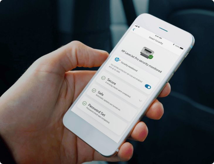 A phone screen with HP Smart app