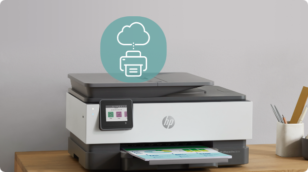 A cloud-connected HP+ printer 