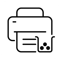 Laser printer technology icon