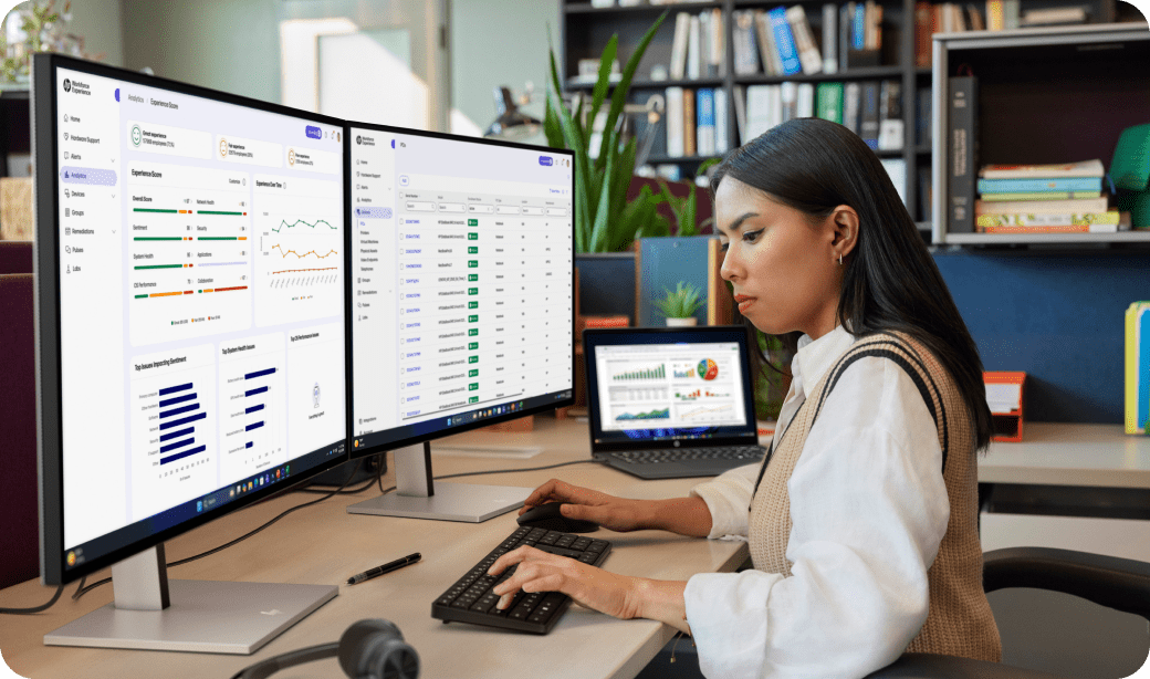 Professional using HP Workforce Experience software