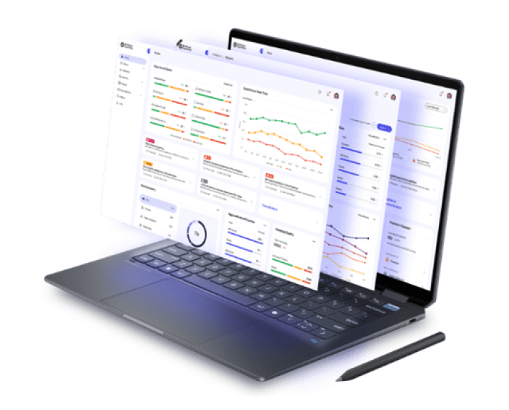 Obraz laptopa przedstawiający wycieczkę po platformie WXP