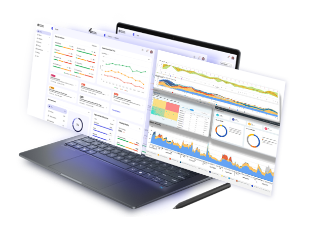 展示 Windows XP 平台教程的笔记本电脑