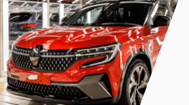 Cars on production line