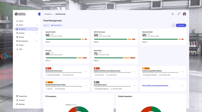 Workforce Experience Platform fleet management screen