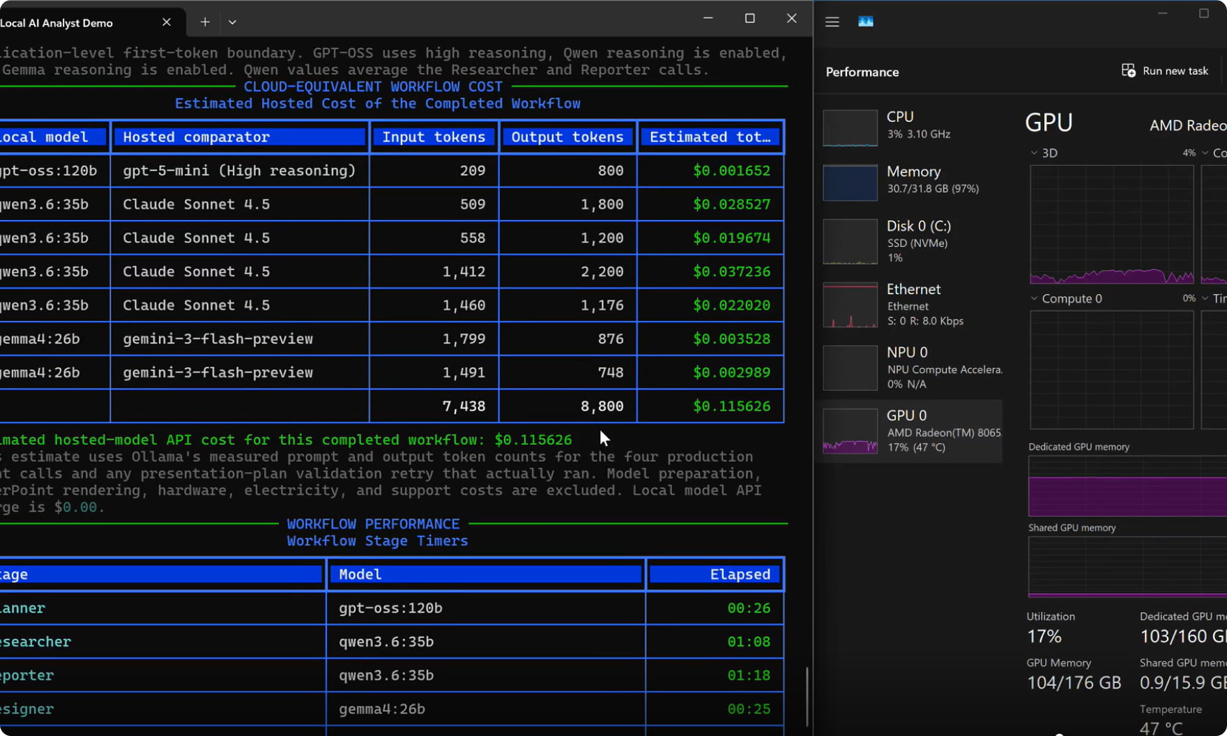 AI model screenshot.