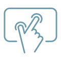 Haptic pad icon.