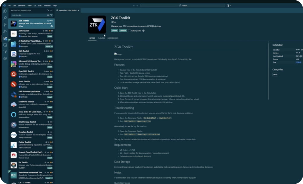 HP Z Toolkit installation demo video screenshot.