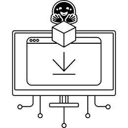 Pull and serve a model icon.