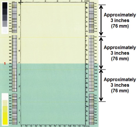 Horizontal lines repeating every 3.0 inches (76 mm)