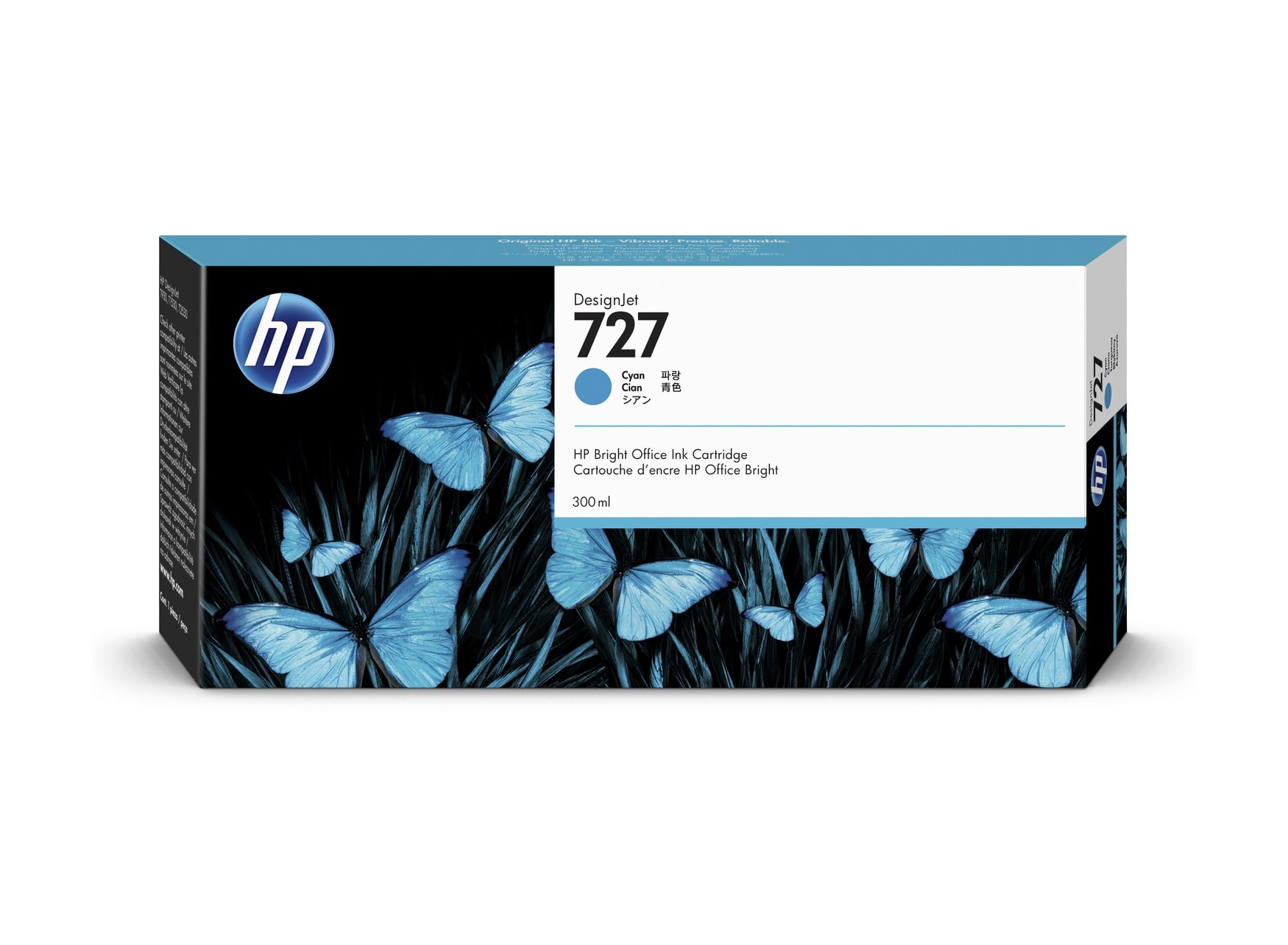HP 727 Cyan DesignJet Tintenpatrone, 300 ml
