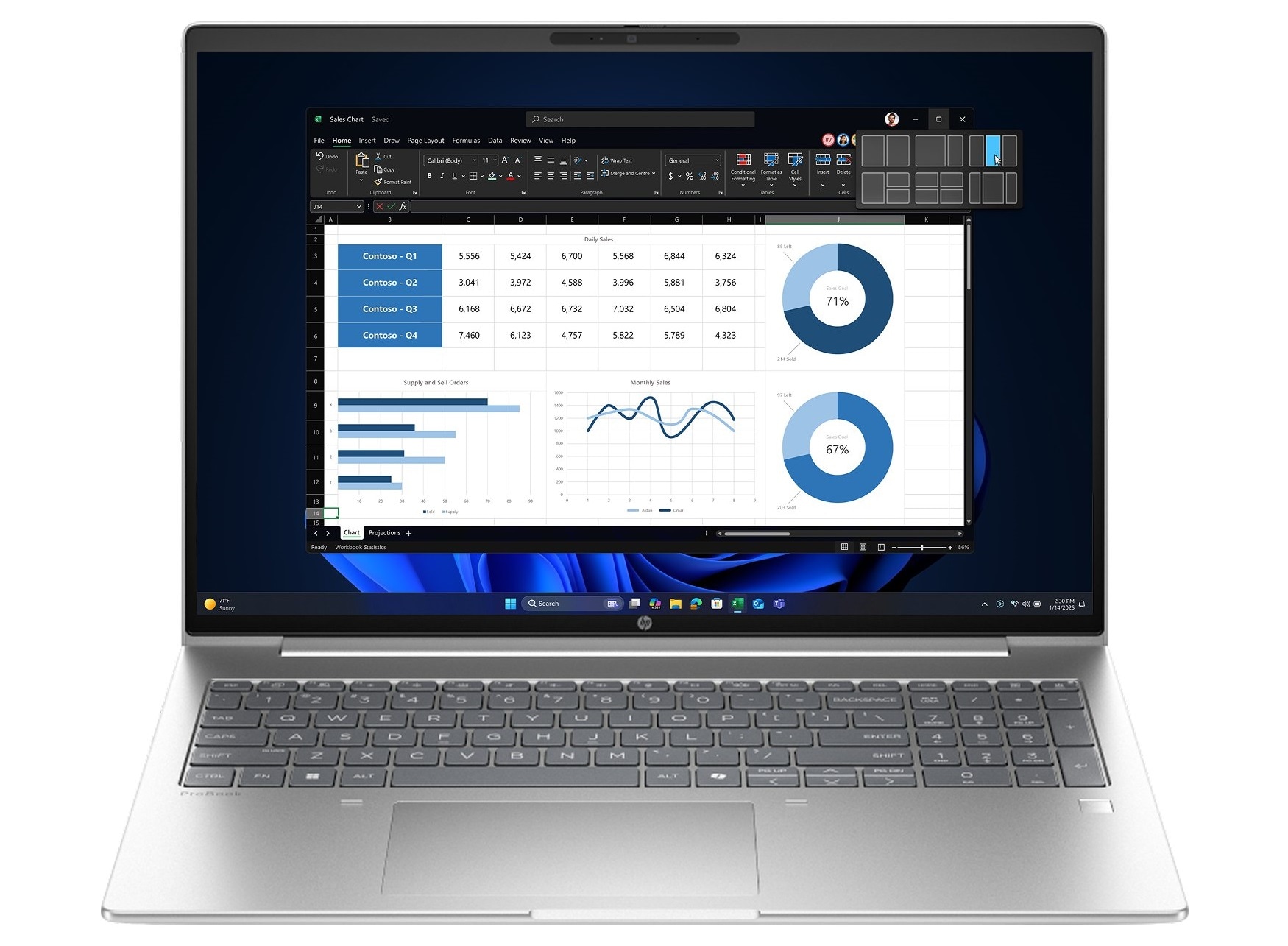 Portátil Profesional HP ProBook 4 G1i 16" con 3 años de garantía - Con Inteligencia Artificial