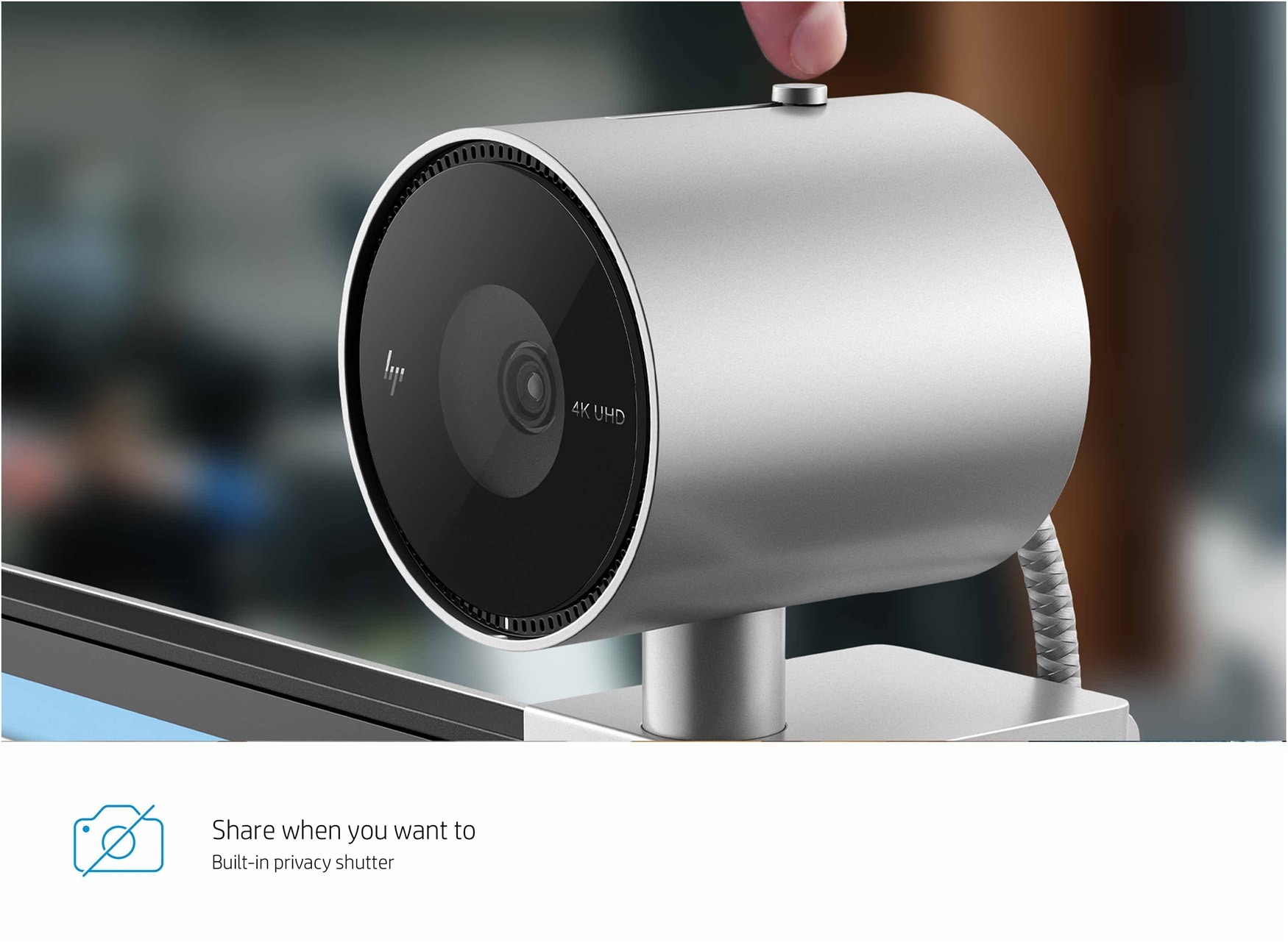 HP 950 4K Webcam - Works with Zoom, Chrome & Microsoft Teams HP 950 4K Webcam - Works with Zoom, Chrome & Microsoft Teams