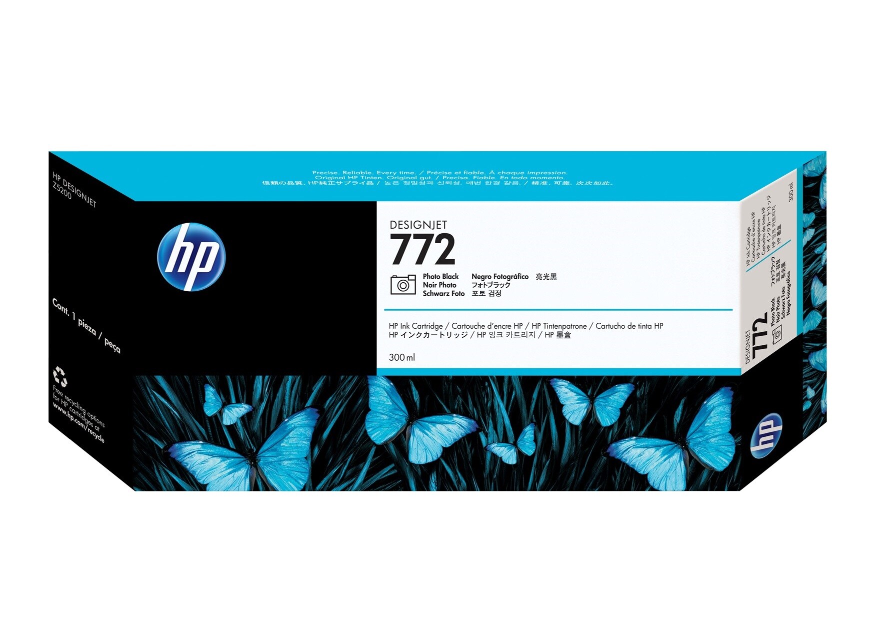 HP 772 300-ml Photo Black DesignJet Ink Cartridge