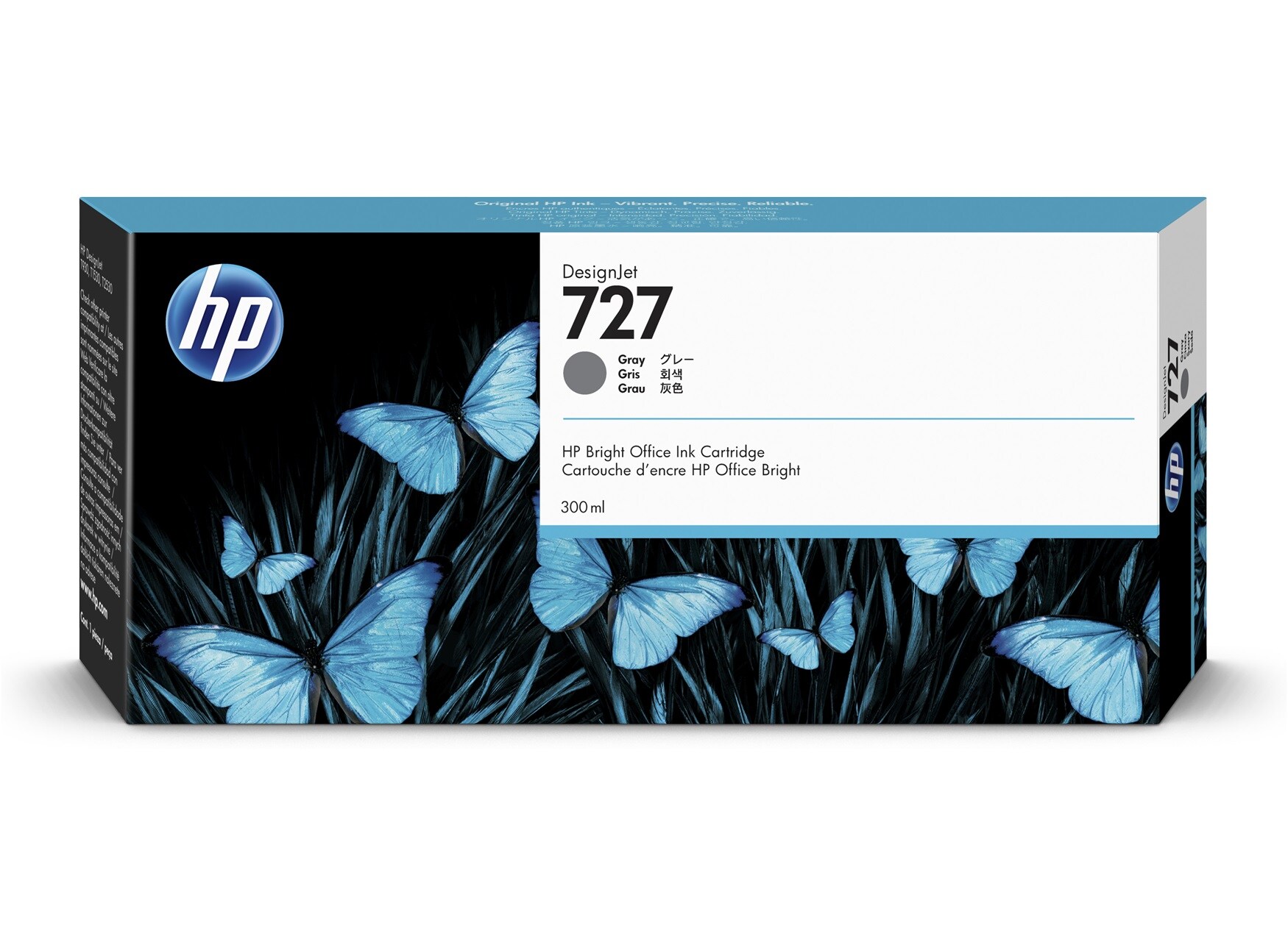 HP 727 300-ml Gray DesignJet Ink Cartridge