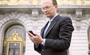 Government man with an iPAQ