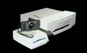 Click to go to larger photo of the Hewlett-Packard PhotoSmart PC photography system.