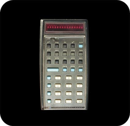 Hewlett-Packard-35 Scientific Calculator - 3/4 view.