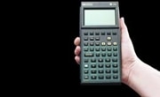 Click to go to larger photo of the Hewlett-Packard 38G student graphic calculator.