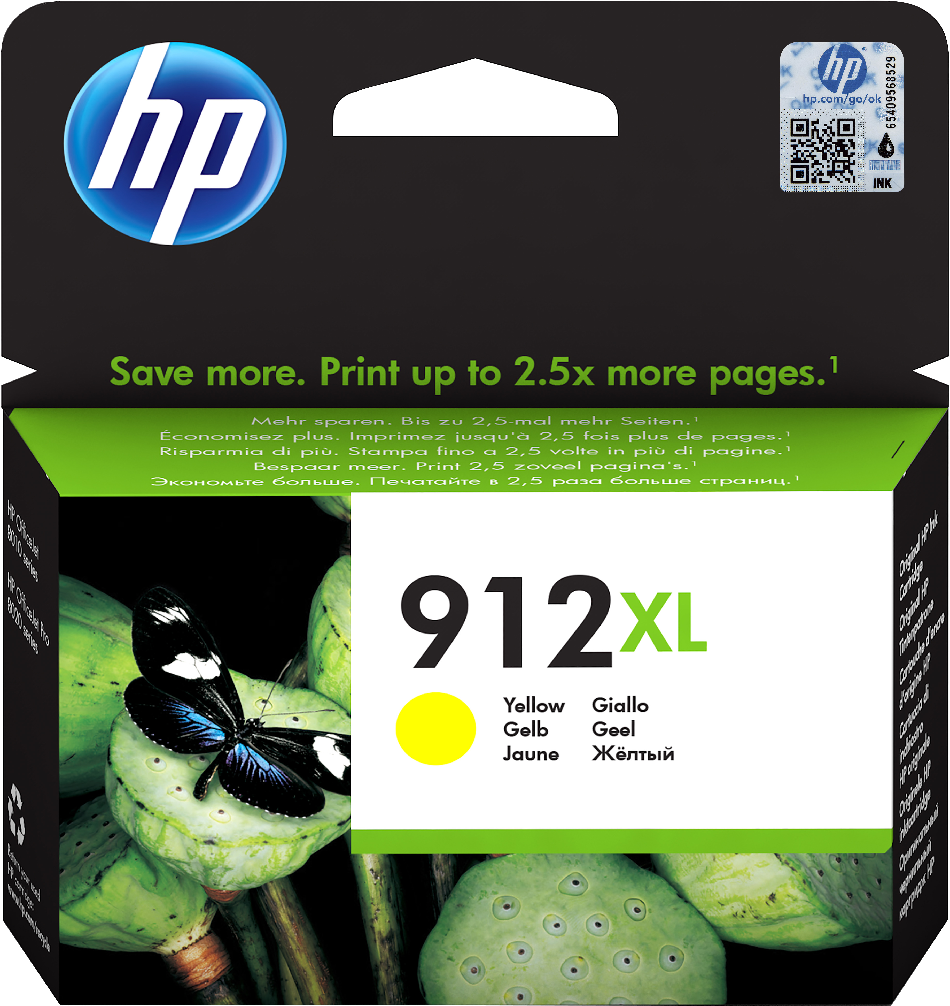 Cartuccia di inchiostro giallo originale HP 912XL ad alta capacità