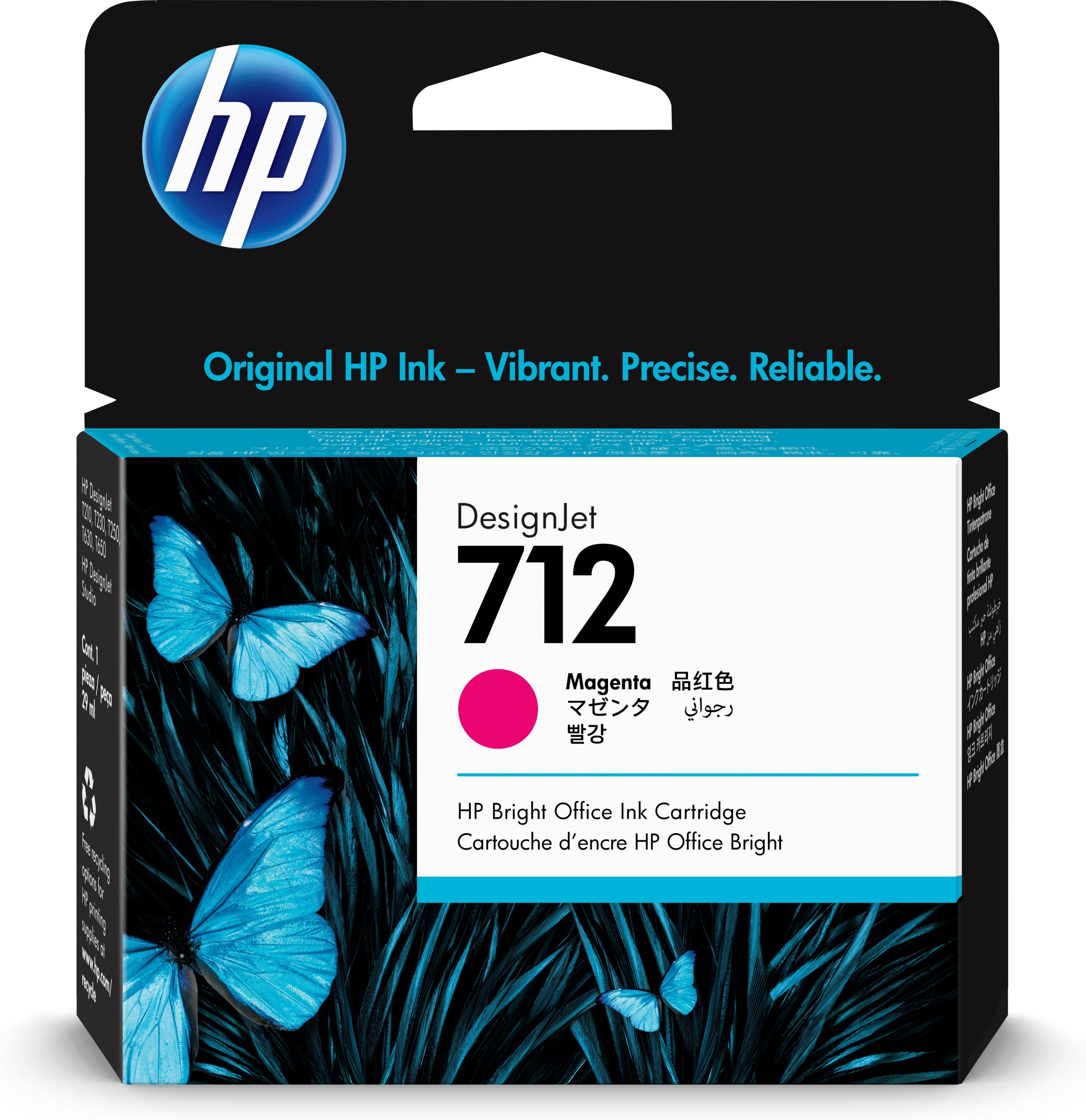 Cartuccia di inchiostro magenta originale DesignJet HP 712 da 29 ml
