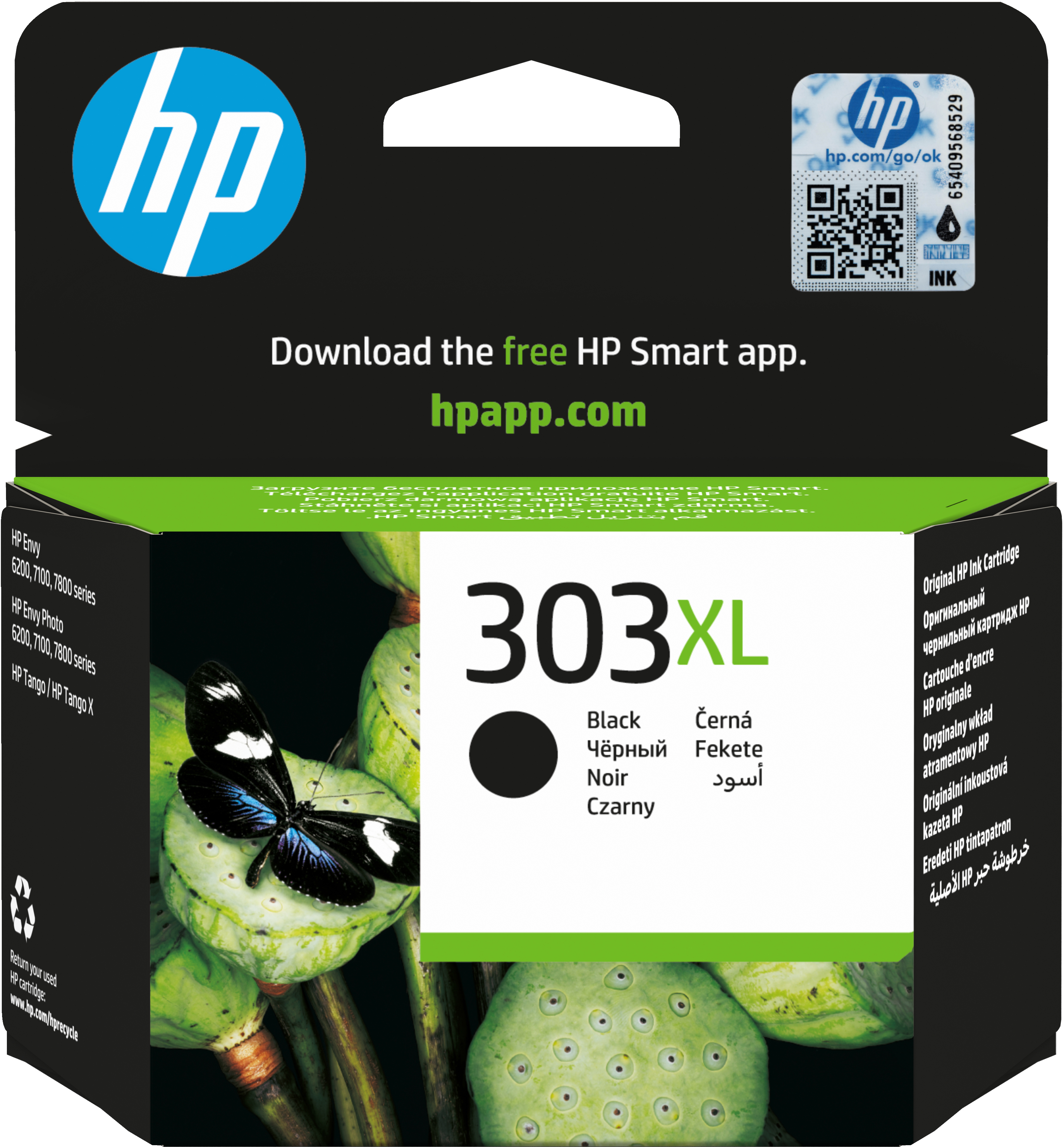 Cartuccia di inchiostro nero originale ad alta capacità HP 303XL