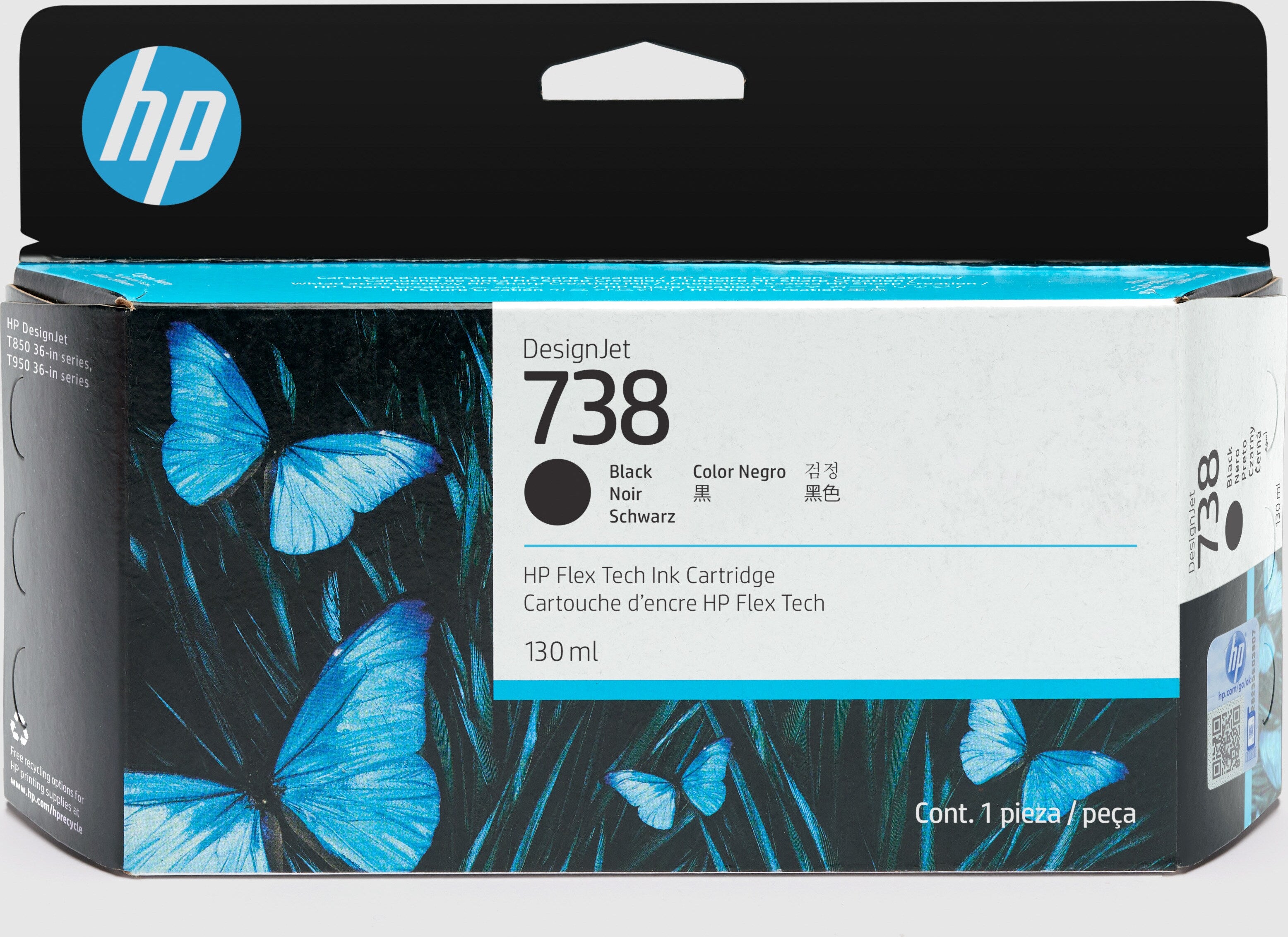 Cartuccia di inchiostro HP DesignJet 738 da 130 ml nero