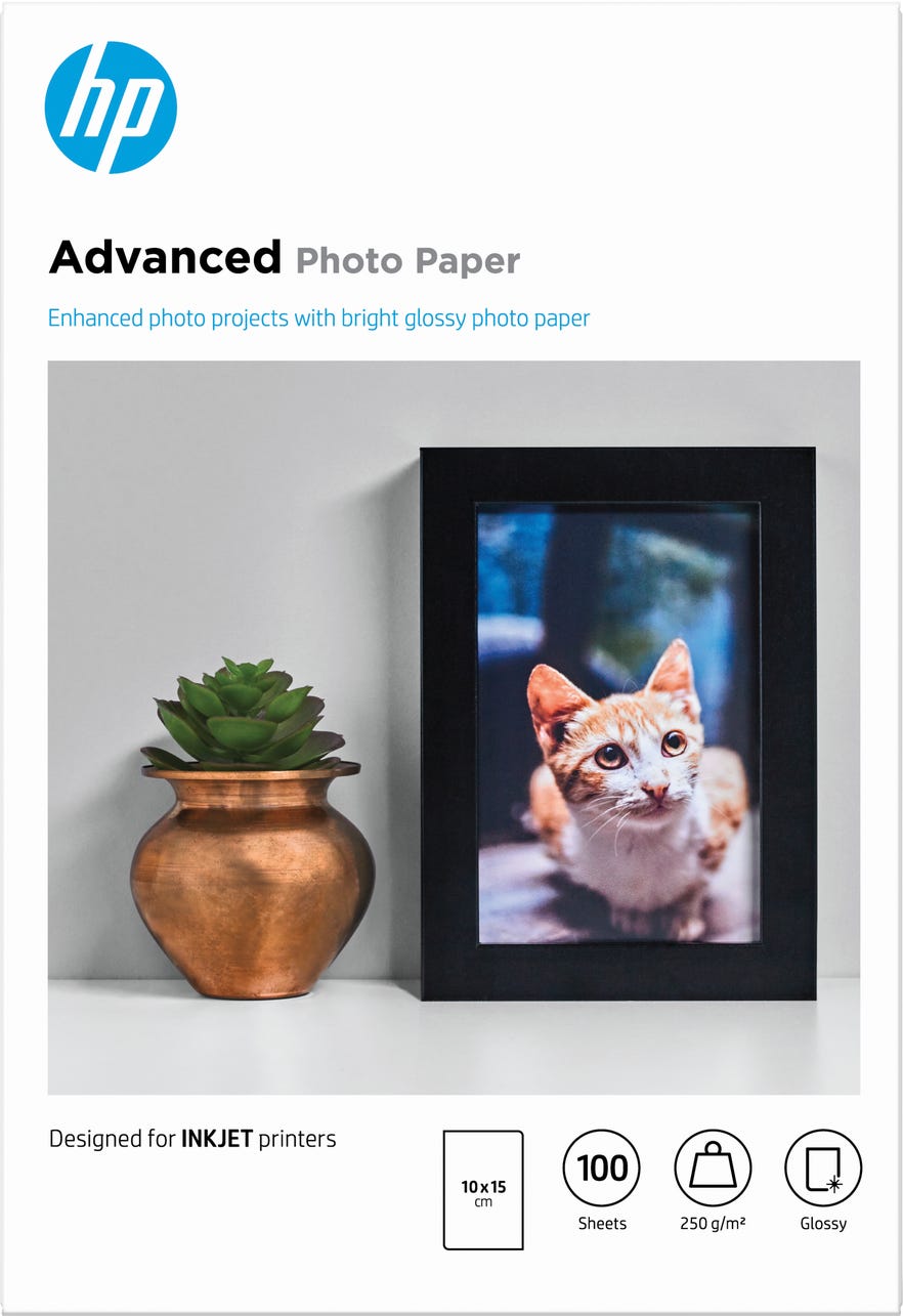 Zdjęcia - Papier HP  fotograficzny  Advanced, błyszczący, 250 g/m2, 10 × 15 cm, 100 ar 