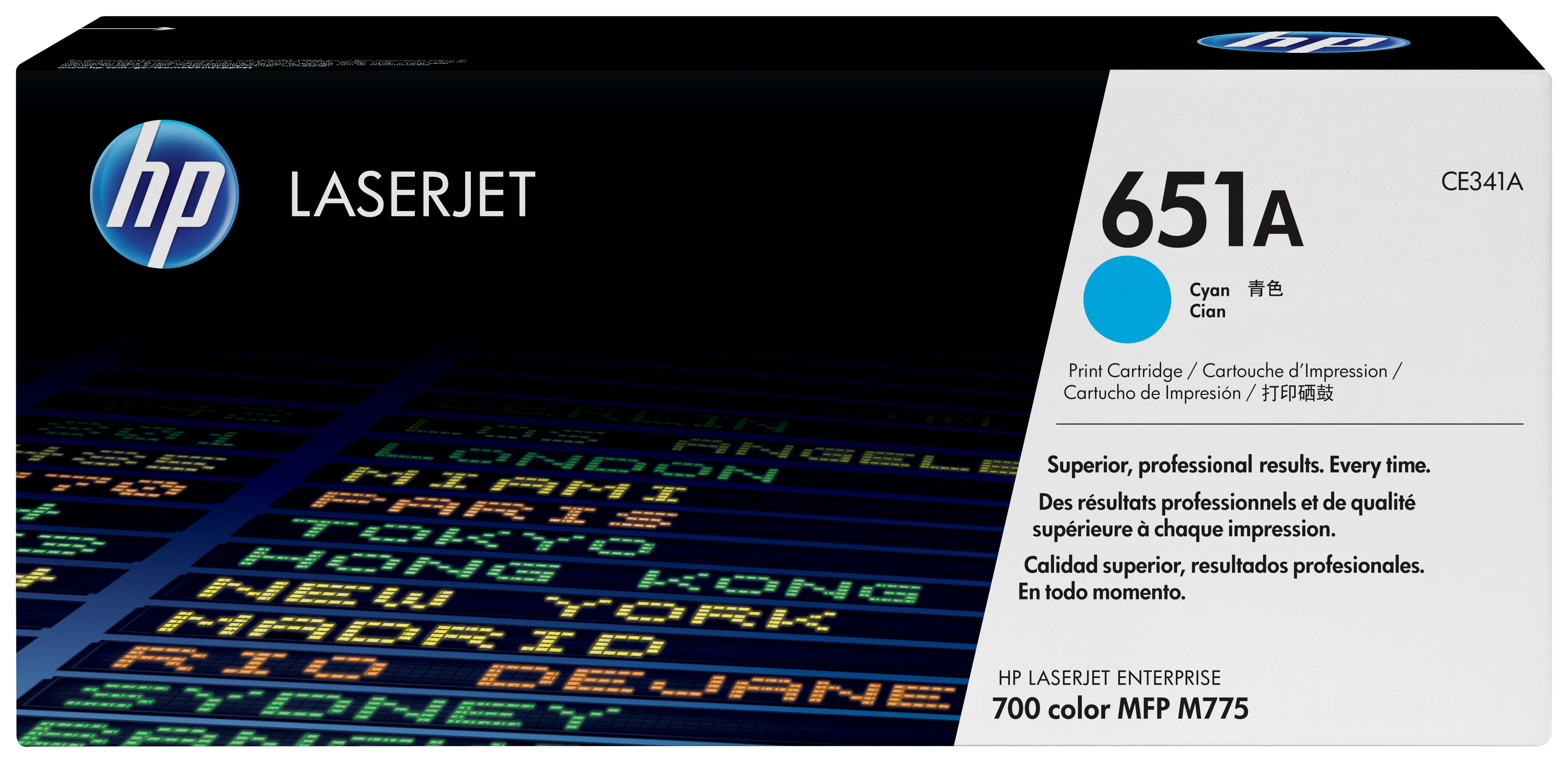 Cartucho de tóner original HP 651A Cian | CE341A# | Center facing