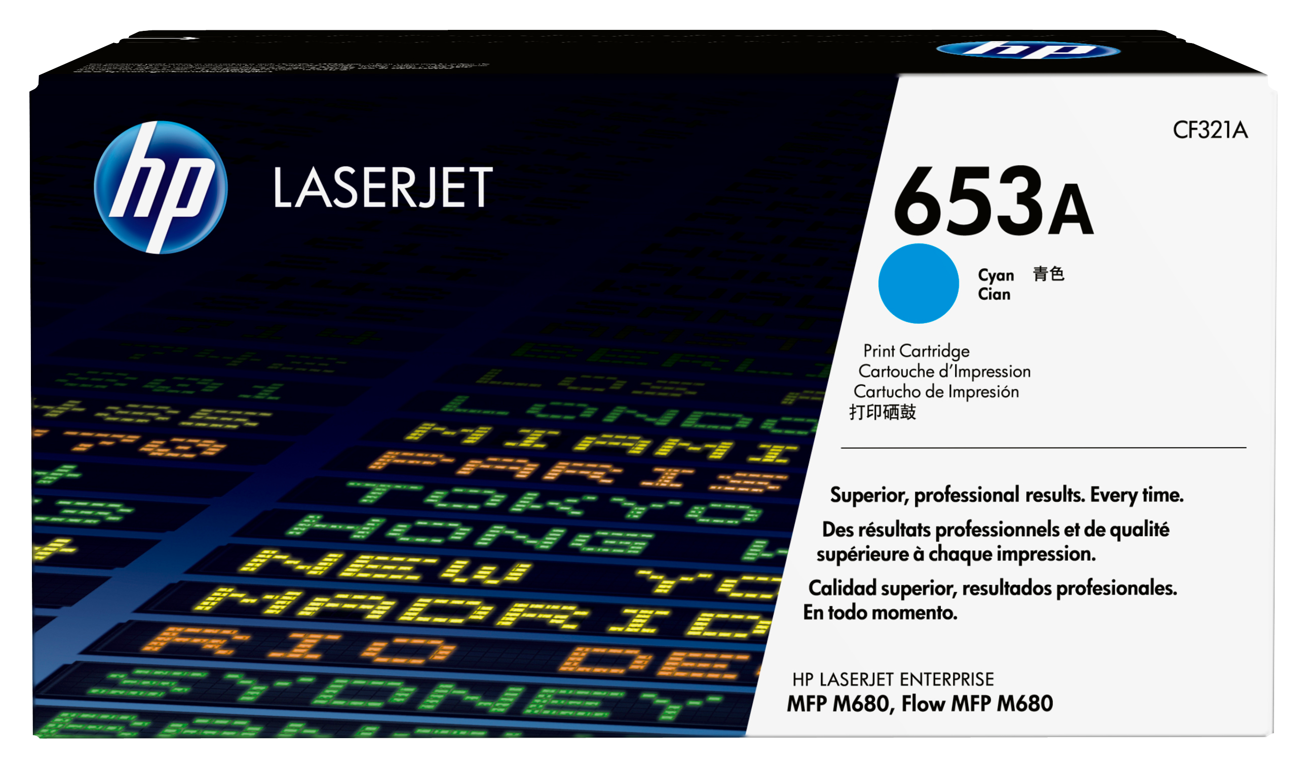 HP 653A cyan original LaserJet tonerkassett