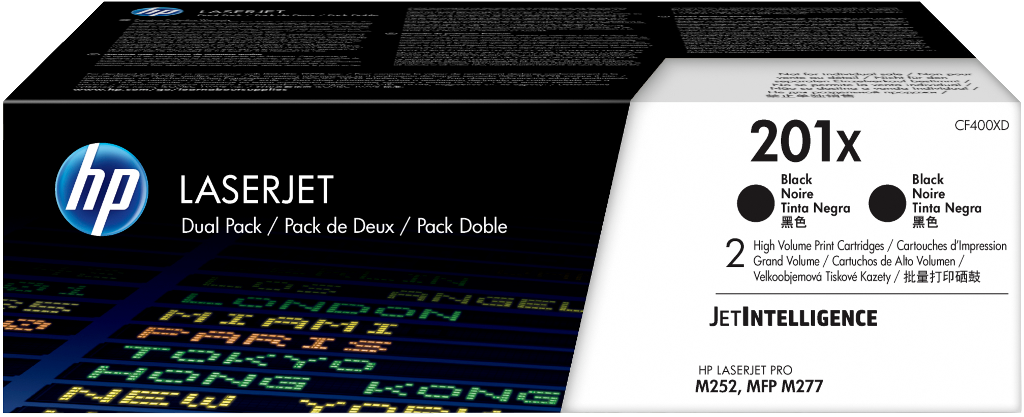 HP 201X 2-pack original LaserJet-tonerkassetter med hög kapacitet