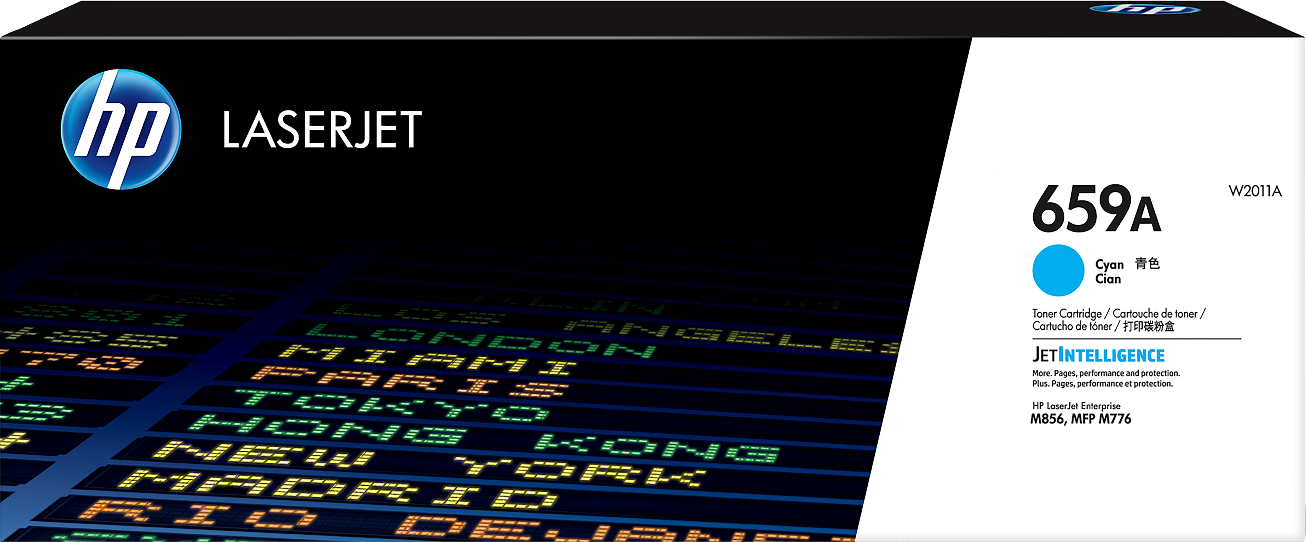 HP 659A cyan original LaserJet-tonerkassett | W2011A# | Center facing