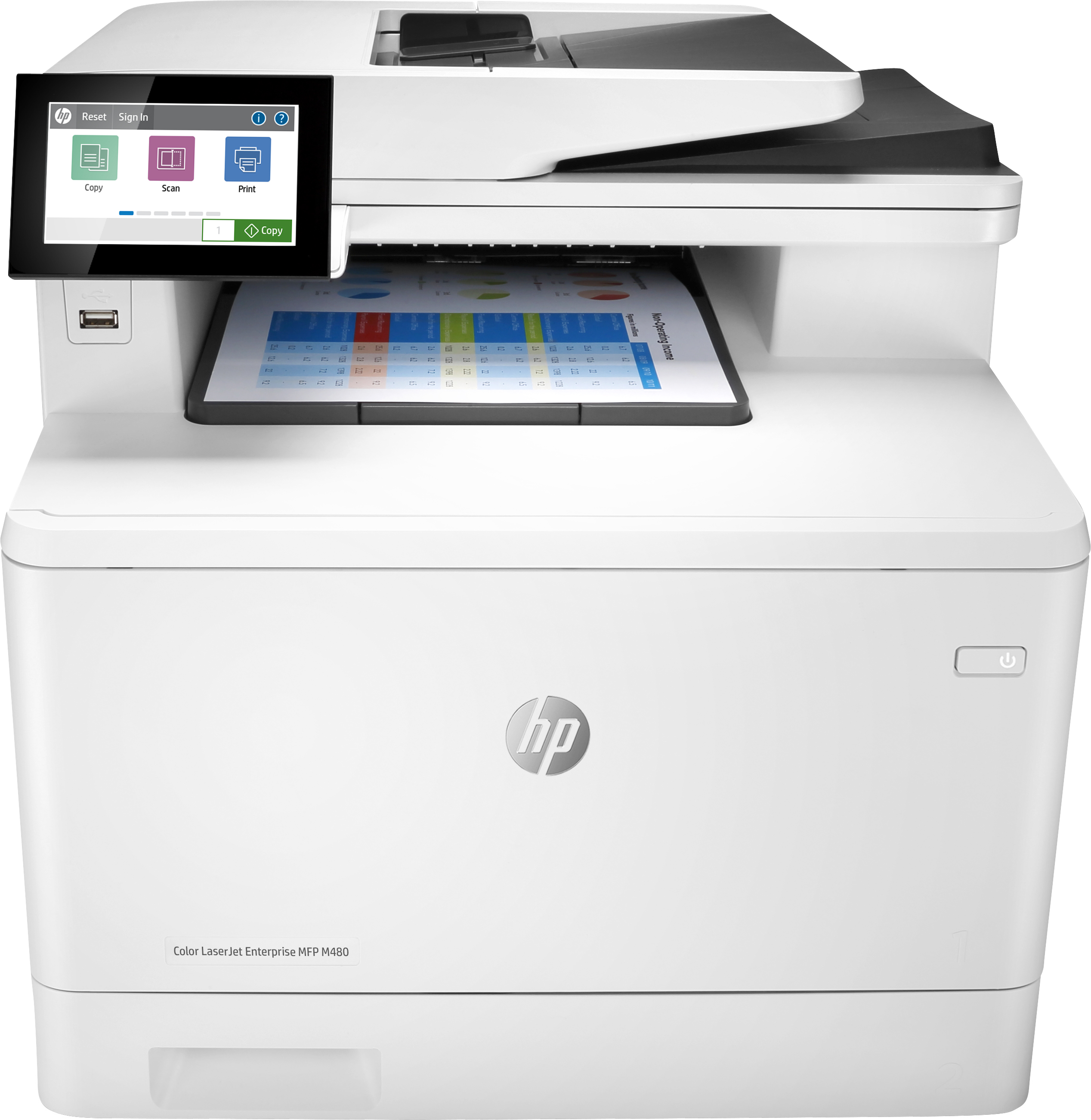 HP Color LaserJet Enterprise MFP M480f | 3QA55A#B19 | Center facing