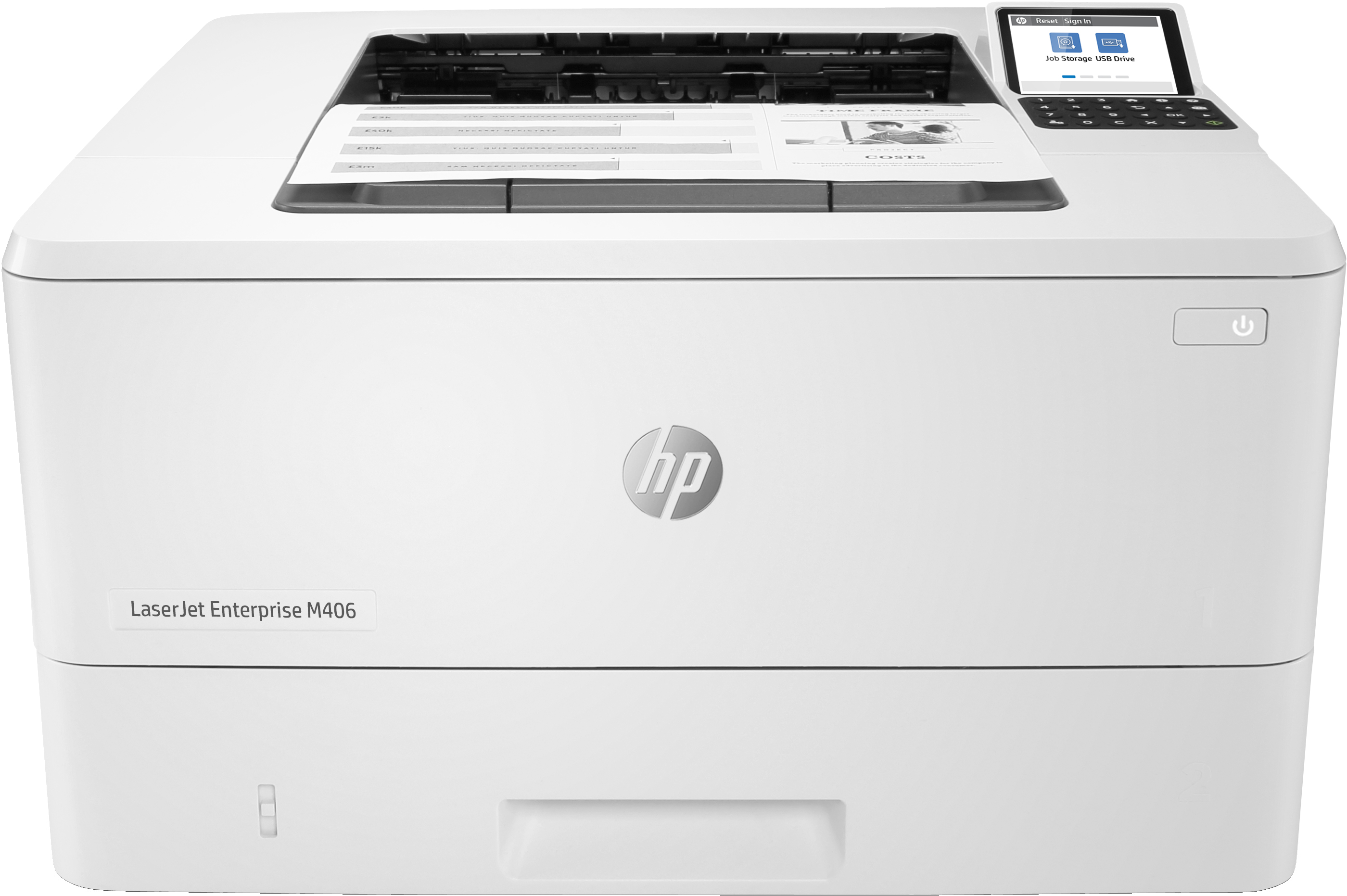 HP LaserJet Enterprise M406dn | 3PZ15A#B19 | Center facing