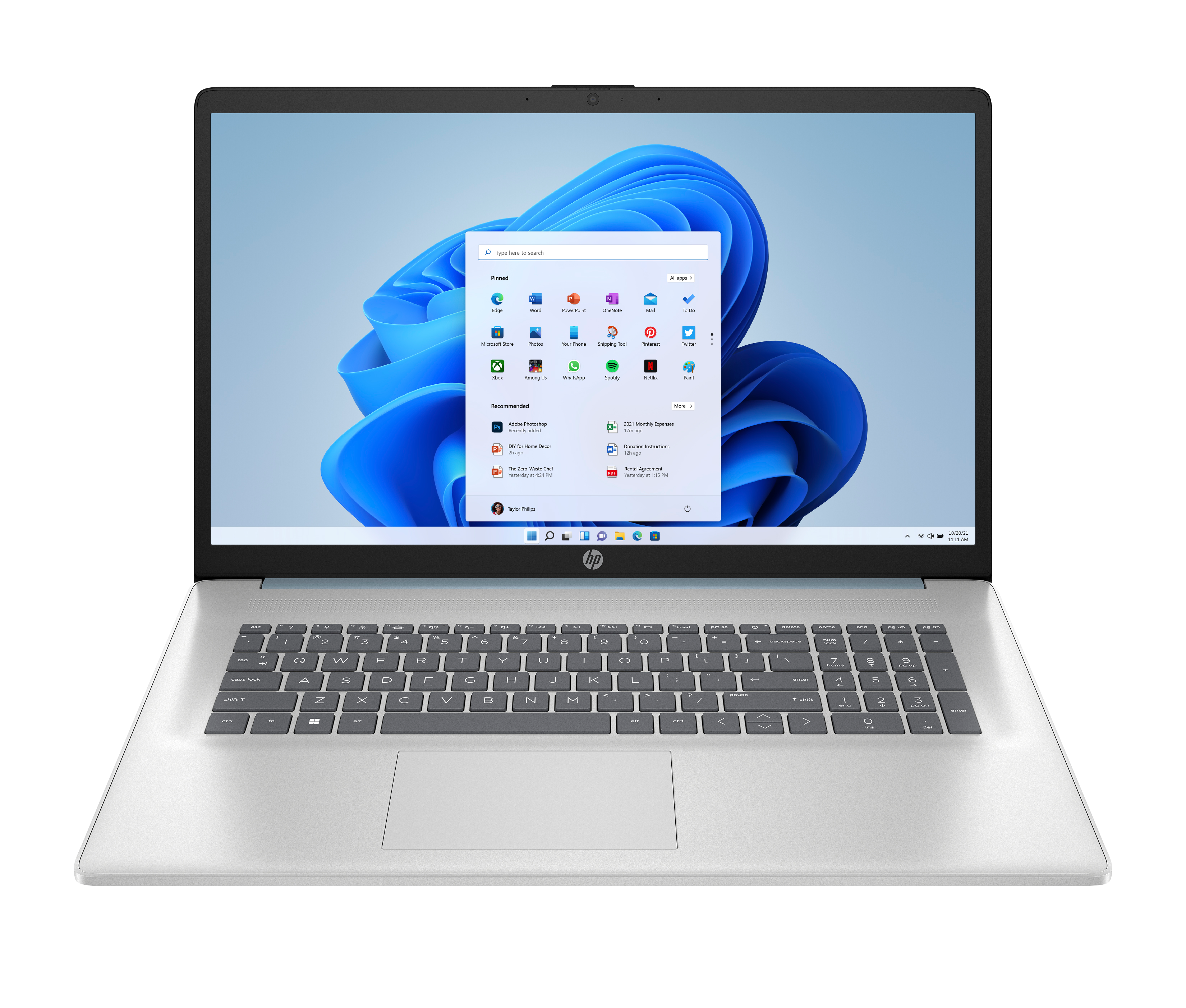 HP Laptop 17-cp3037no | C42DZEA#UUW | Bärbar dator | Center facing