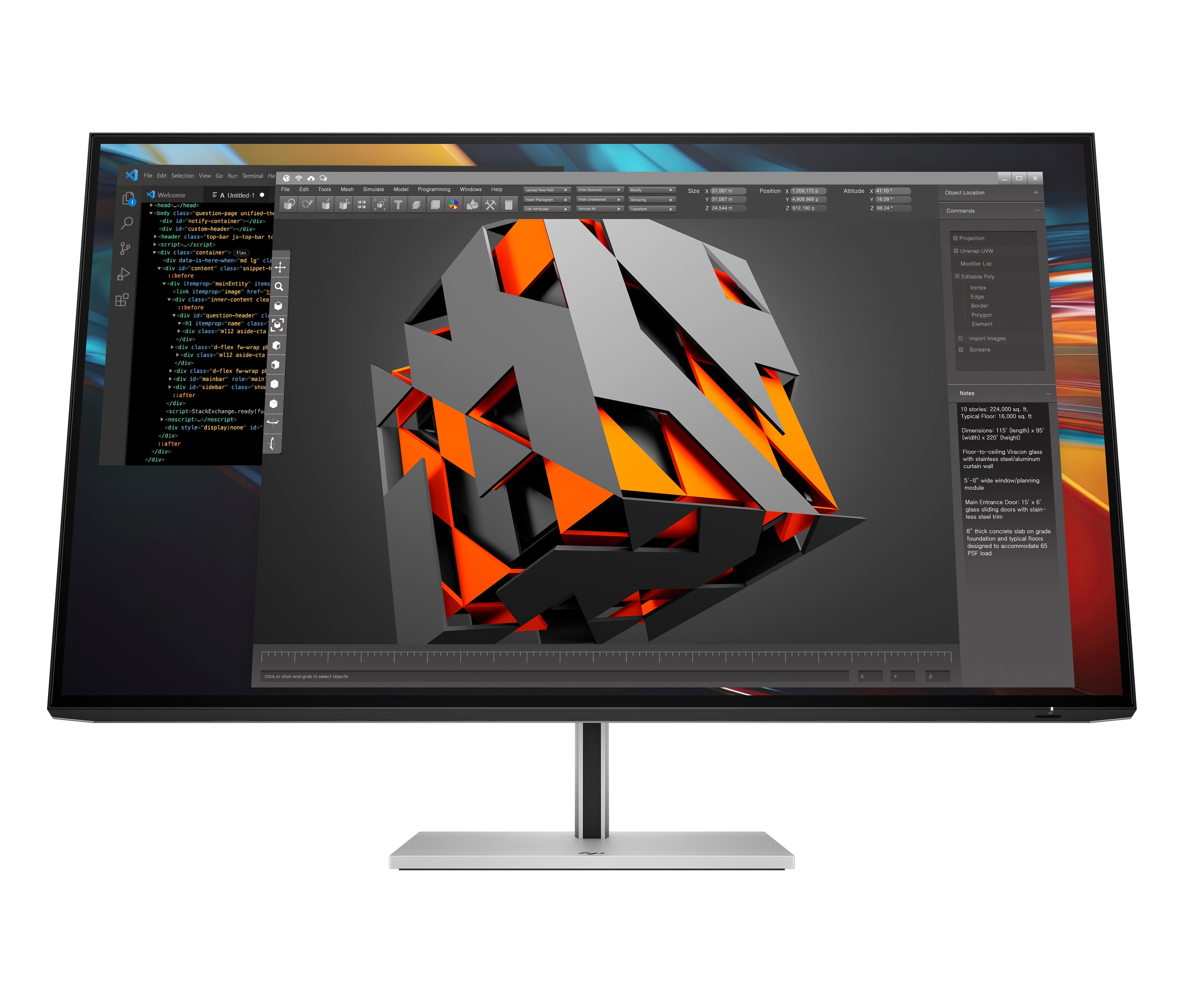 HP Series 7 Pro 31,5 tum 4K Thunderbolt 4-skärm – 732pk utan PVC | 8Y2K9A5#ABB