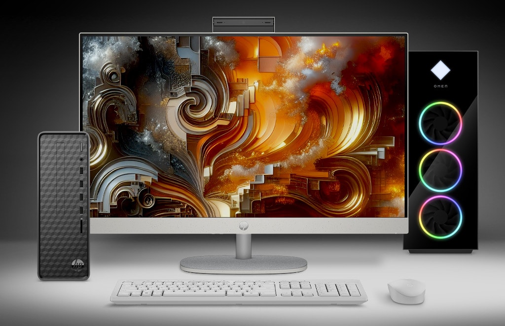 image of desktops on a surface