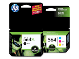 HP 564XL/564 High Yield Black and Standard Color Ink Cartridge Bundle