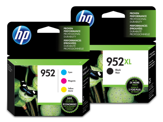 HP 952XL/952 High Yield Black and Standard Color Ink Cartridge Bundle