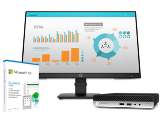 HP ProDesk 400 G5 Desktop Mini PC, 1-Year Microsoft 365 Business + HP P24 G4 24 FHD Monitor Bundle - Img_Center_320_240
