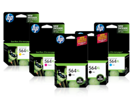 HP 564XL High Yield Black and High Yield Color Ink Cartridge Bundle